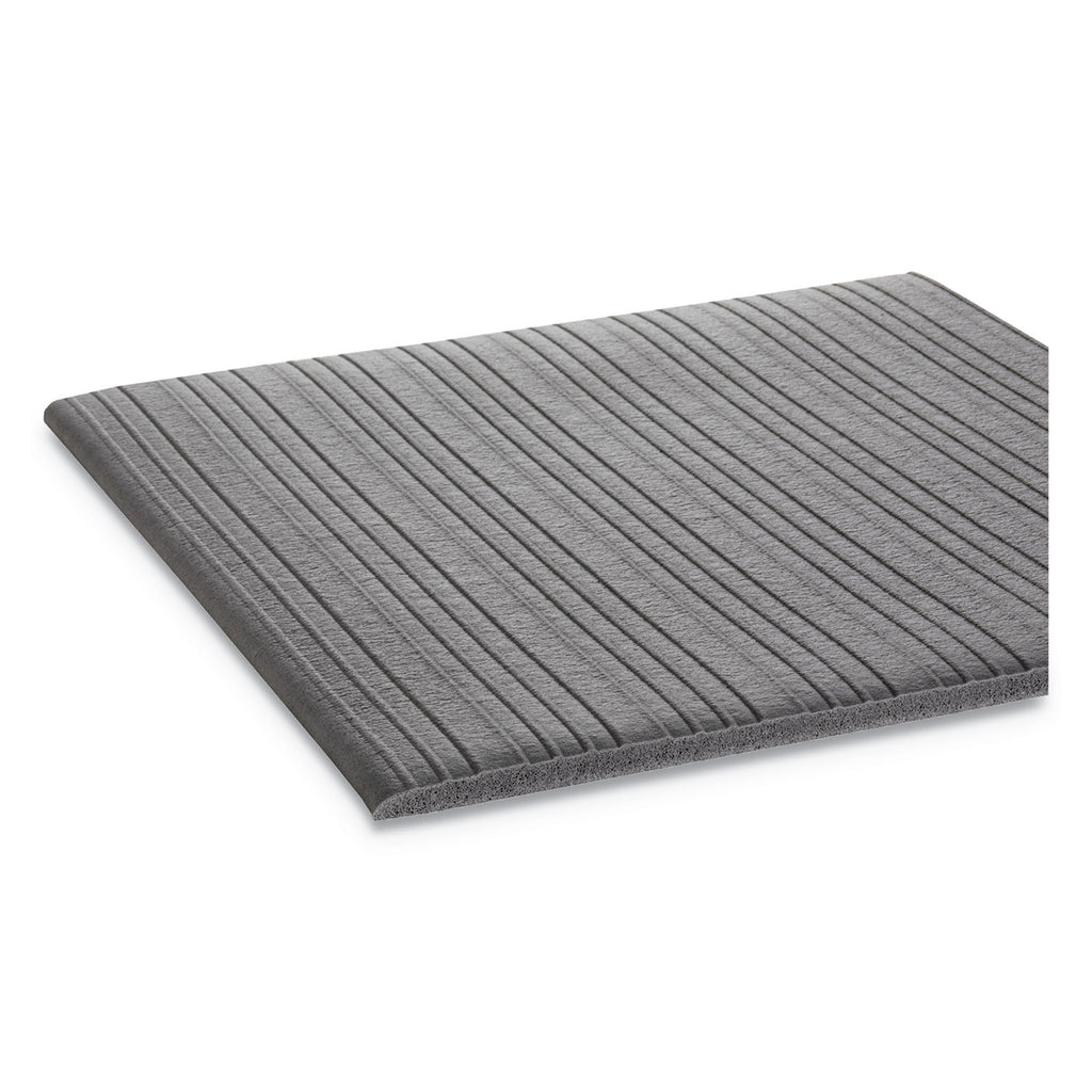 Ribbed Anti-Fatigue Mat, Vinyl, 36 x 120, Gray