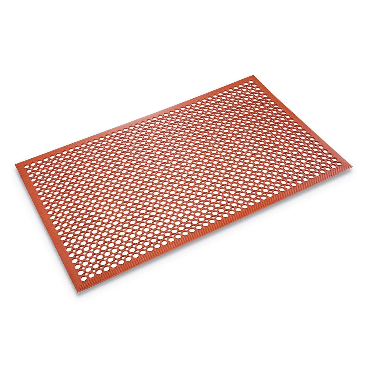 Safewalk-Light Heavy-Duty Anti-Fatigue Mat, Rubber, 36 x 60, Terra Cotta - 