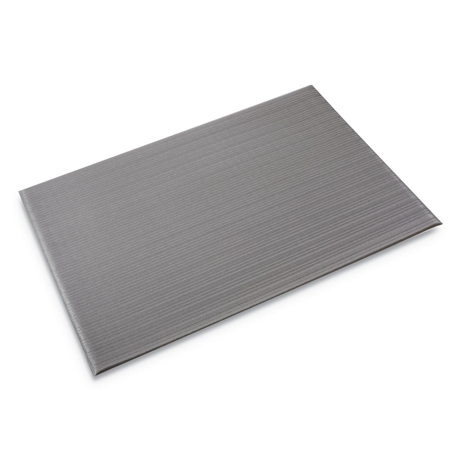 Ribbed Anti-Fatigue Mat, Vinyl, 36 x 60, Gray - 