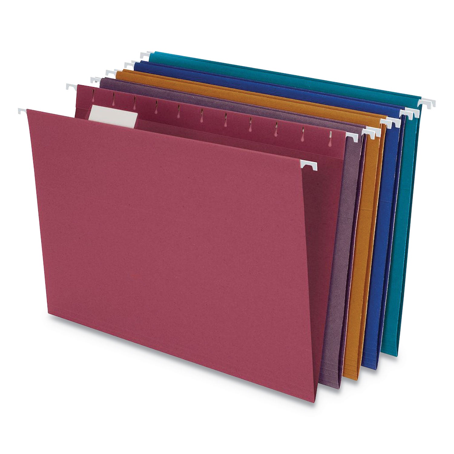 Earthwise by Pendaflex EZ Slide 100% Recycled Colored Hanging File Folders, Letter Size, 1/5-Cut Tabs, Assorted Colors, 20/BX