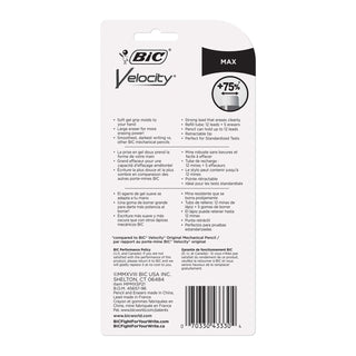velocity-max-pencil-05-mm-hb-#2-black-lead-gray-barrel-2-pack_bicmpmx5p21 - 3