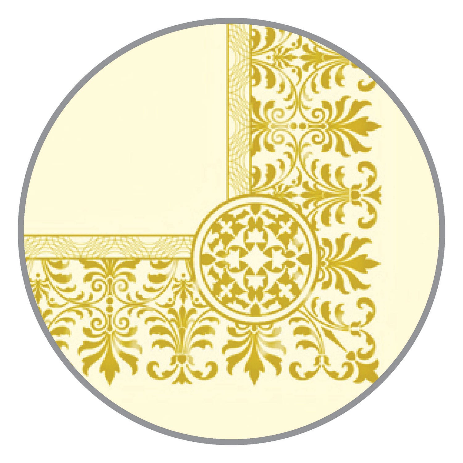 Premium Certificates, 8.5 x 11, Ivory/Gold with Fleur Gold Foil Border, 15/Pack - 