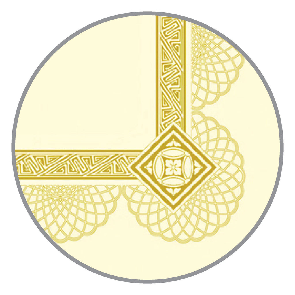 Premium Certificates, 8.5 x 11, Ivory/Gold with Spiro Gold Foil Border,15/Pack - 