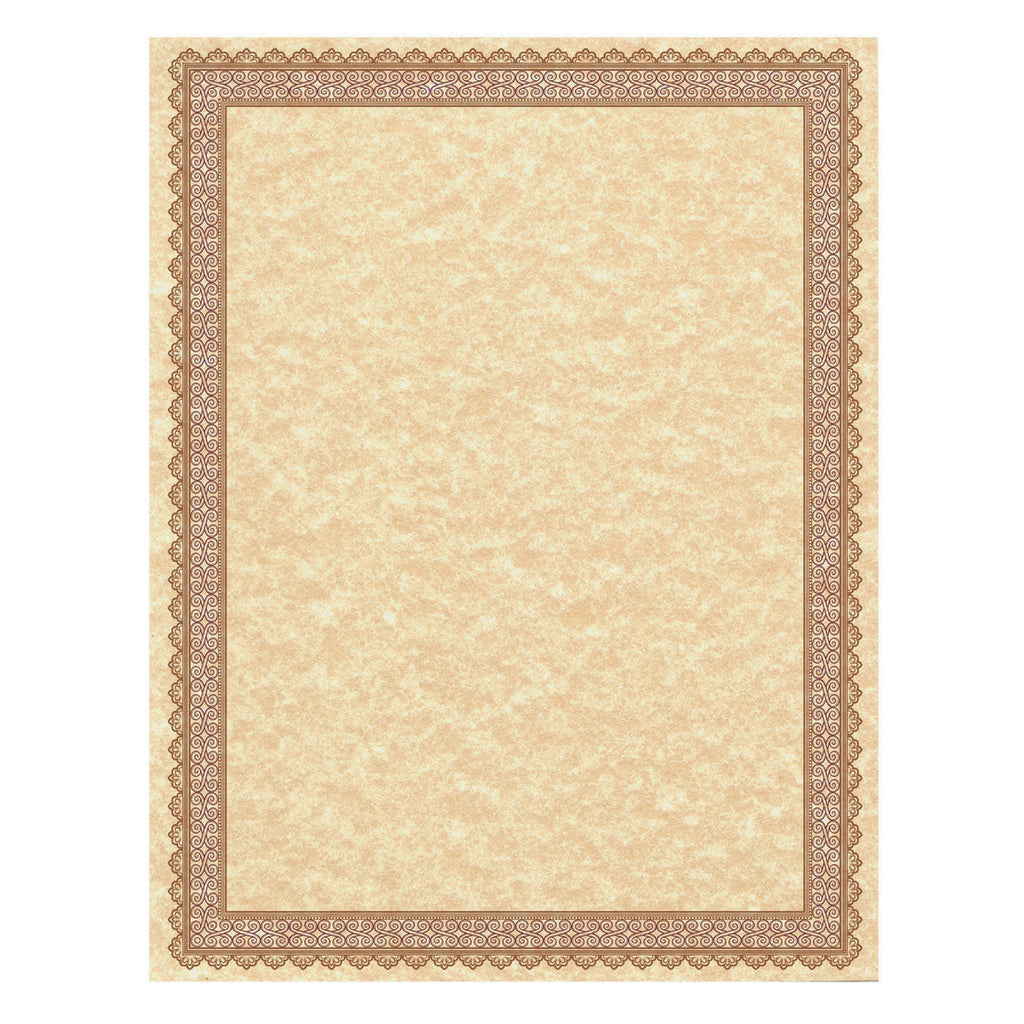 parchment-certificates-vintage-85-x-11-copper-with-burgundy-gold-foil-border-50-pack_sou91350 - 1