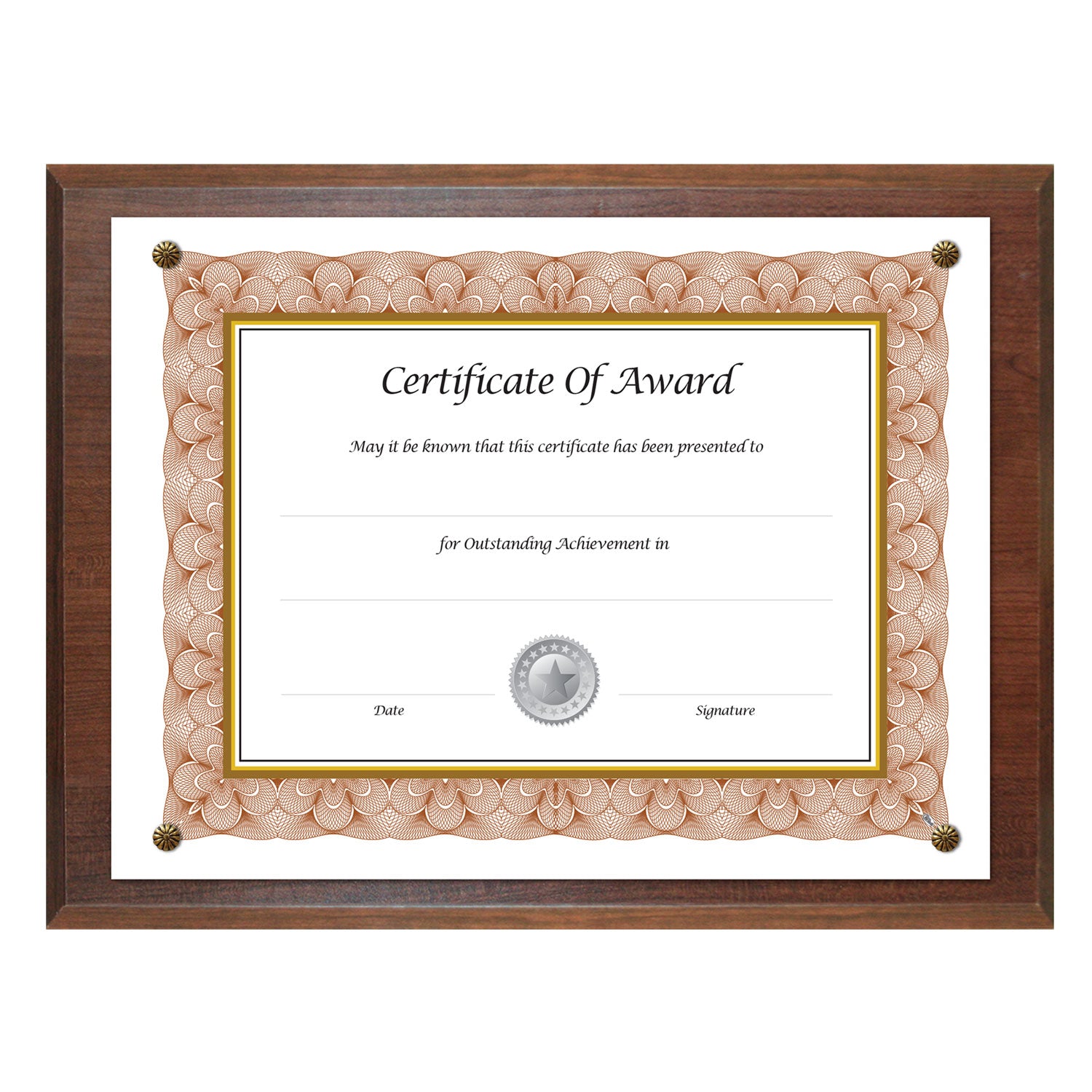 award-a-plaque-document-holder-acrylic-plastic-105-x-13-walnut_nud18811m - 1