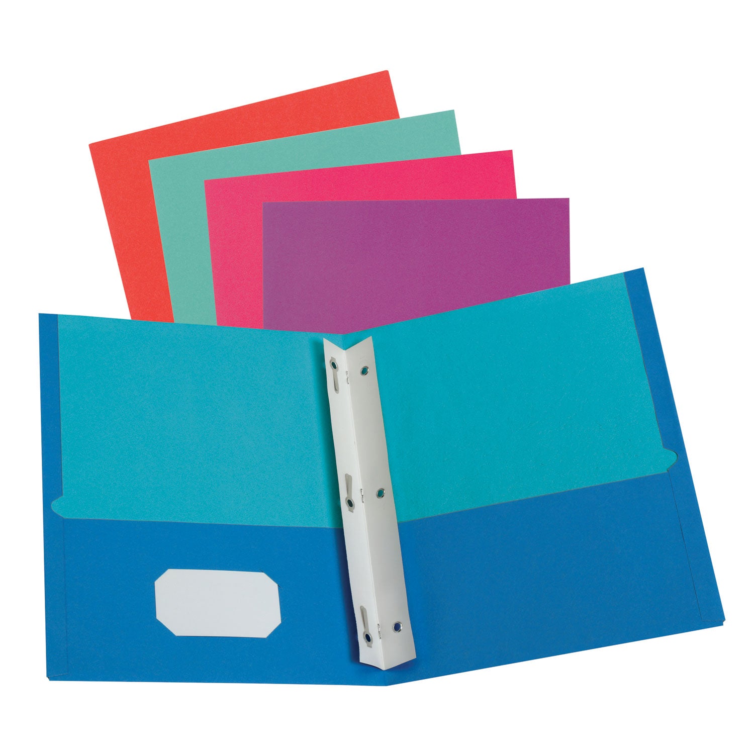 twisted-twin-smooth-pocket-folder-w-fasteners-100-sheet-capacity-11-x-85-assorted-solid-colors-10-pack_oxf51276 - 1