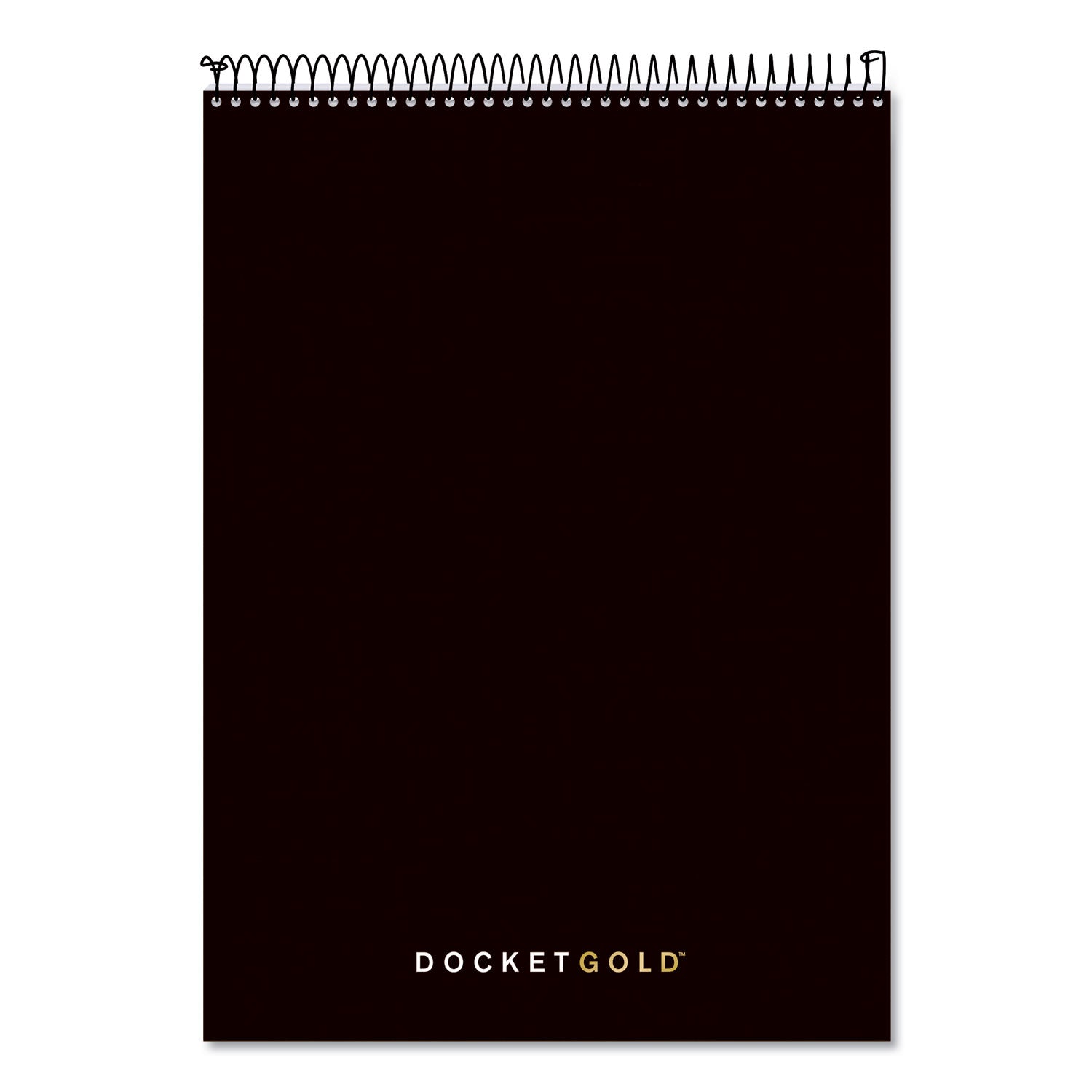 Docket Gold Planner Pad, Project-Management Format, Medium/College Rule, Black Cover, 70 White 8.5 x 11.75 Sheets - 