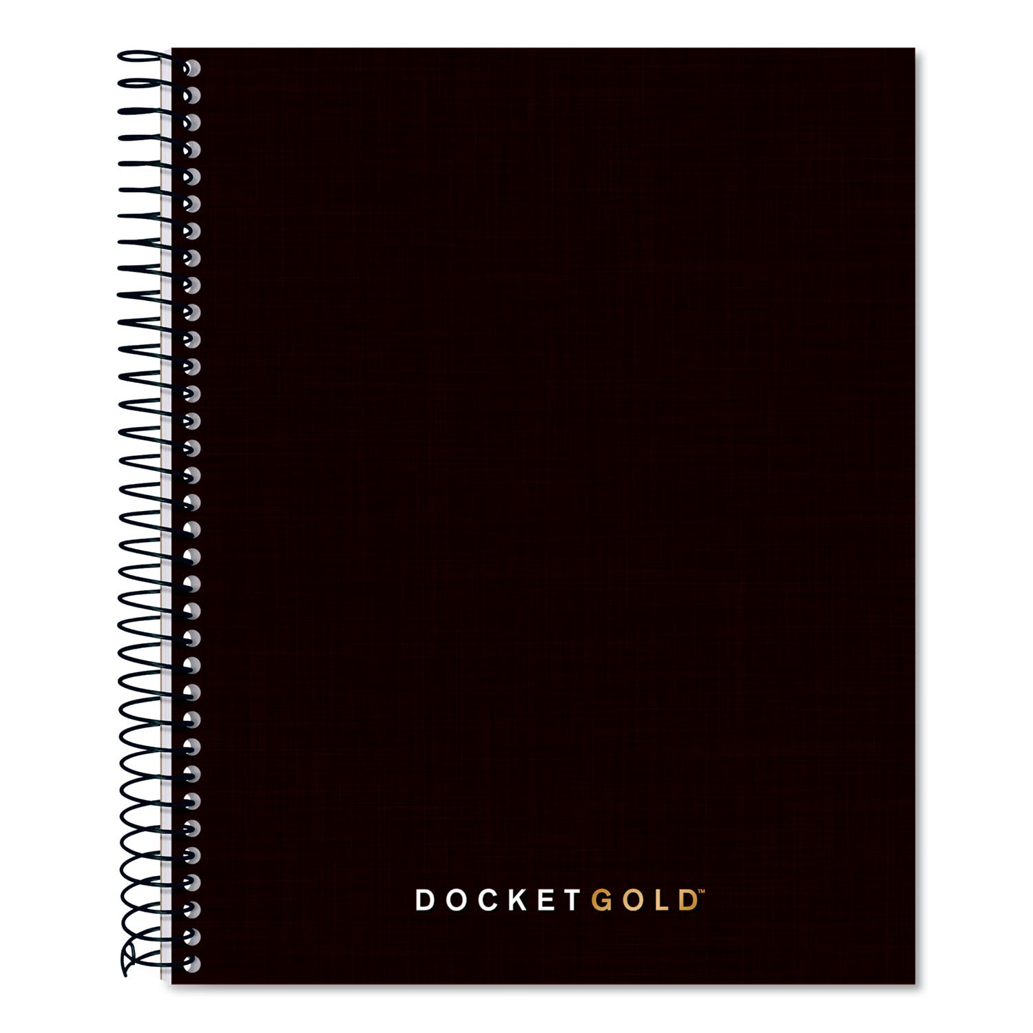 Docket Gold Planner, 1-Subject, Narrow Rule, Black Cover, (70) 8.5 x 6.75 Sheets - 
