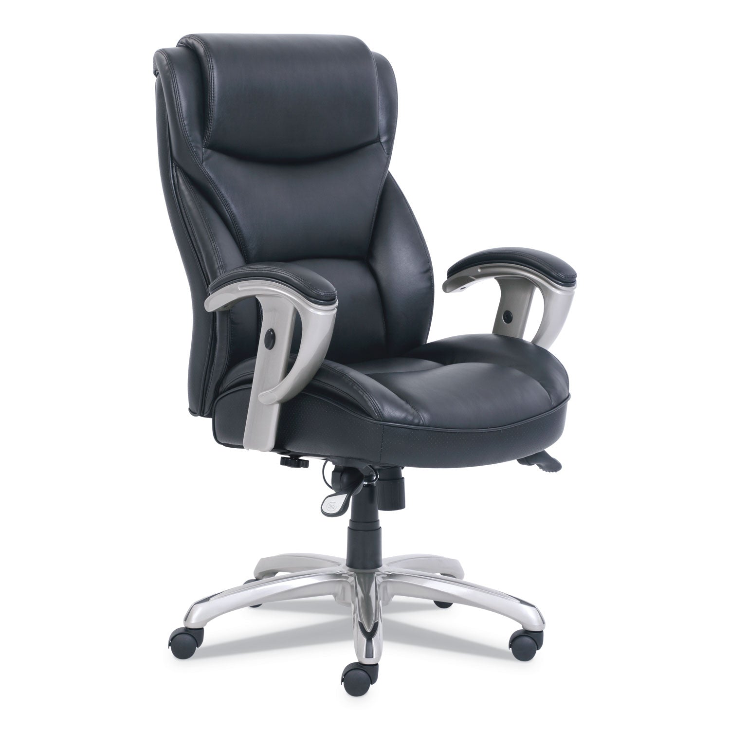 emerson-big-and-tall-task-chair-supports-up-to-400-lb-195-to-225-seat-height-black-seat-back-silver-base_srj49416blk - 1