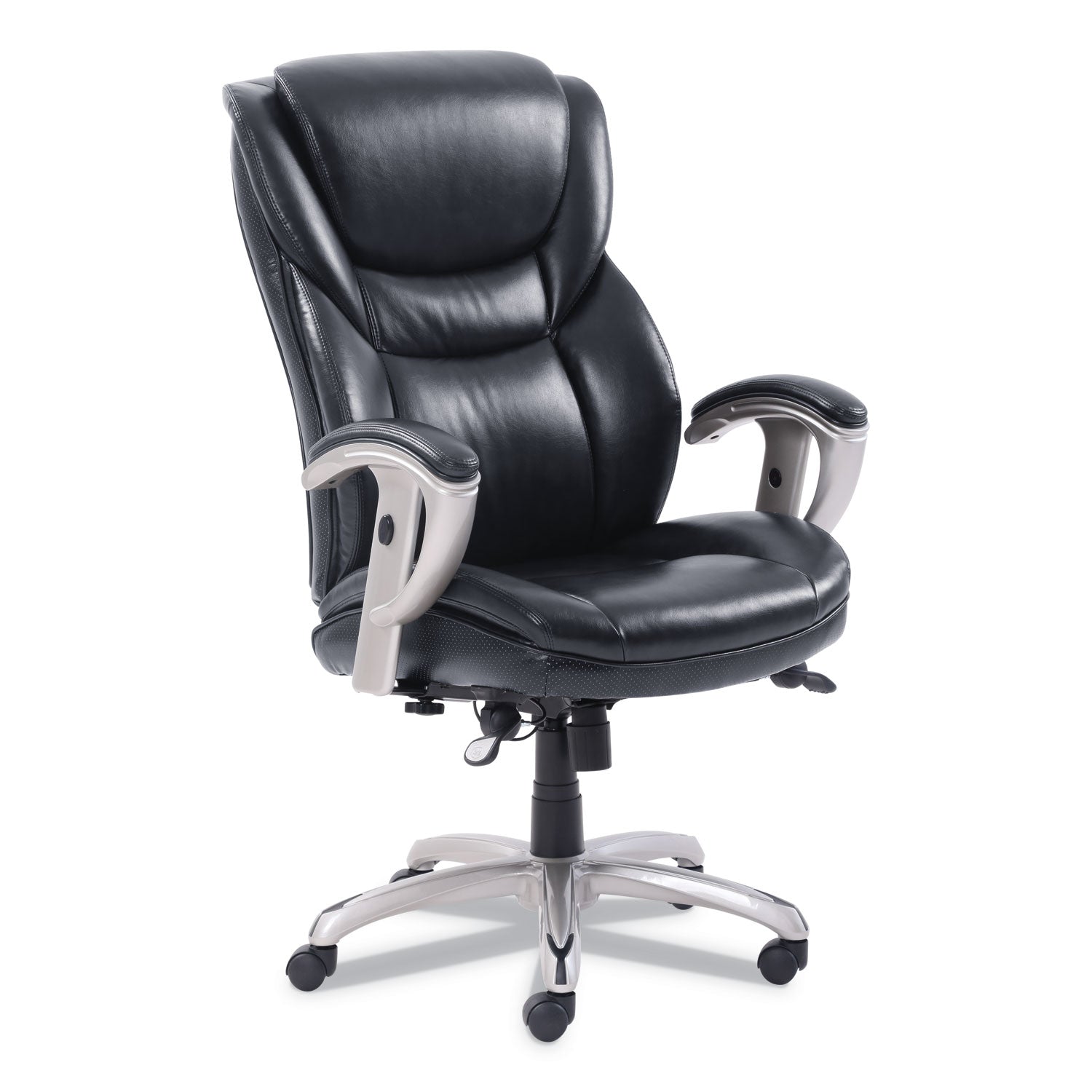 emerson-executive-task-chair-supports-up-to-300-lb-19-to-22-seat-height-black-seat-back-silver-base_srj49710blk - 1