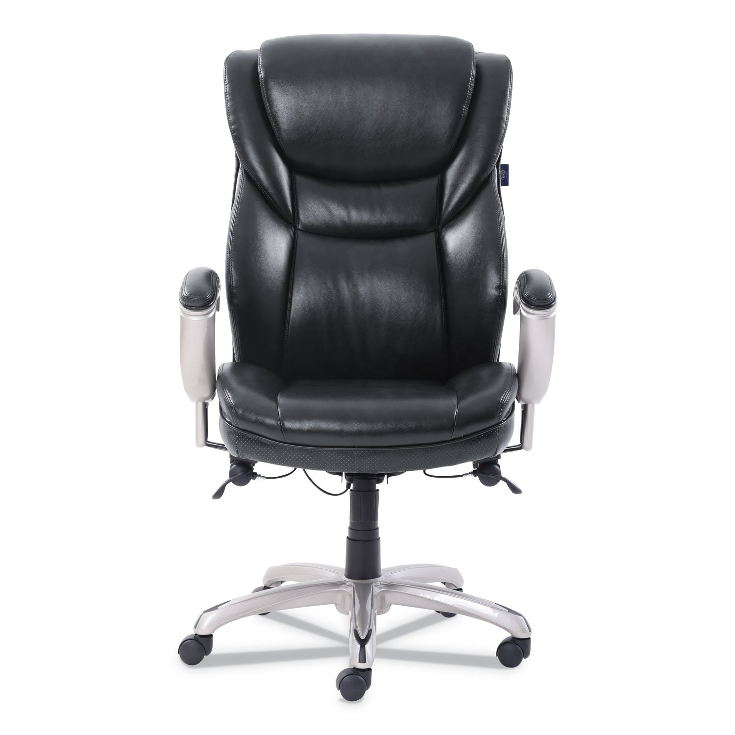 emerson-executive-task-chair-supports-up-to-300-lb-19-to-22-seat-height-black-seat-back-silver-base_srj49710blk - 2