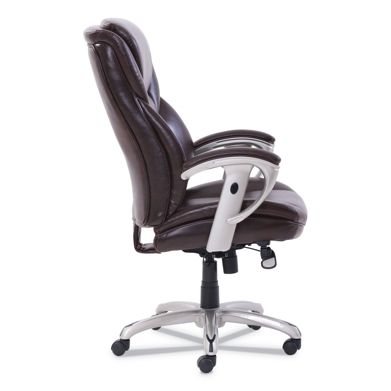 emerson-executive-task-chair-supports-up-to-300-lb-19-to-22-seat-height-brown-seat-back-silver-base_srj49710brw - 3