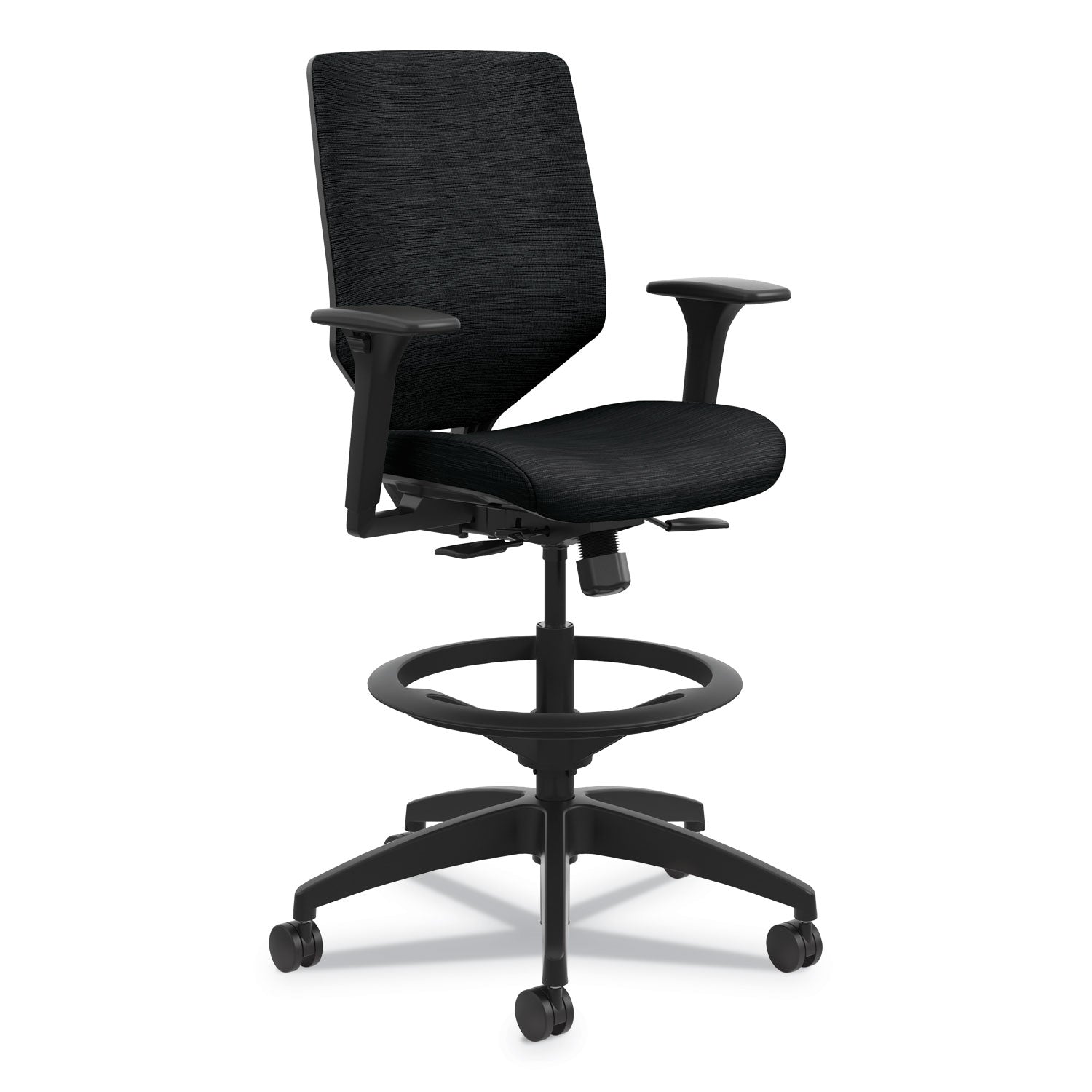 solve-series-upholstered-back-task-stool-supports-up-to-300-lb-23-to-33-seat-height-ink-seat-back-black-base_honsvsu1aclc10t - 1
