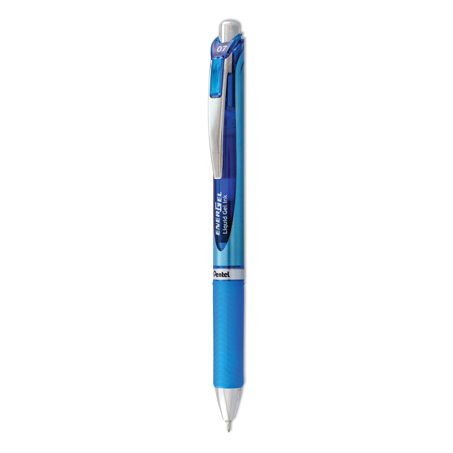 EnerGel RTX Gel Pen, Retractable, Medium 0.7 mm, Blue Ink, Blue/Light Blue Barrel - 