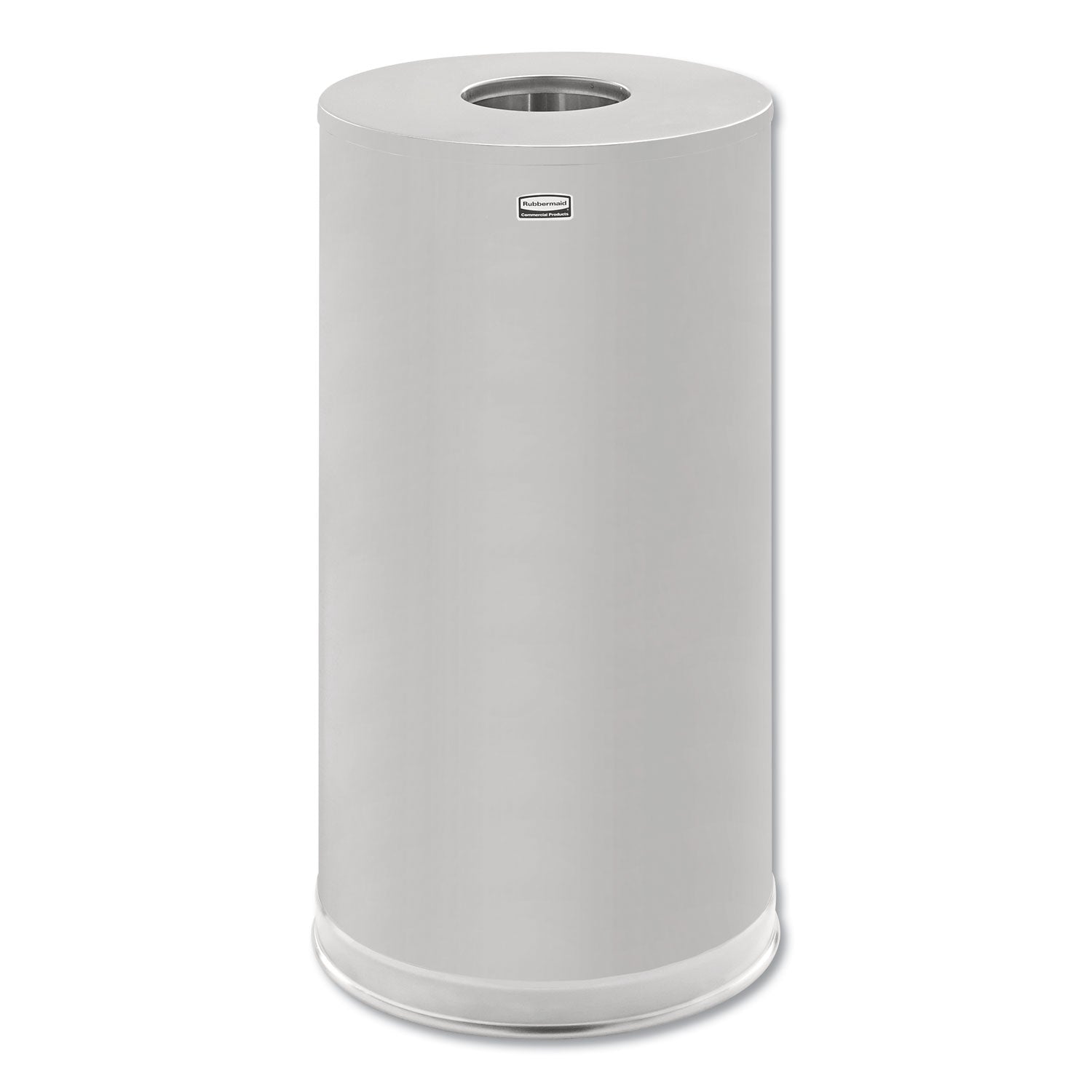 European and Metallic Series Receptacle with Drop-In Top, 15 gal, Steel, Satin Stainless - 