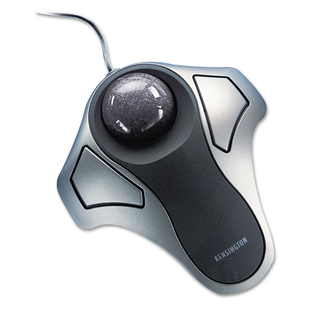 Orbit Optical Trackball Mouse, USB 2.0, Left/Right Hand Use, Black/Silver - 
