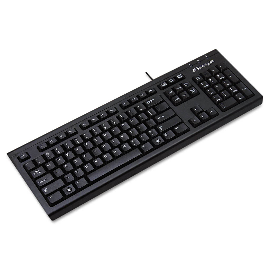 Keyboard for Life Slim Spill-Safe Keyboard, 104 Keys, Black - 