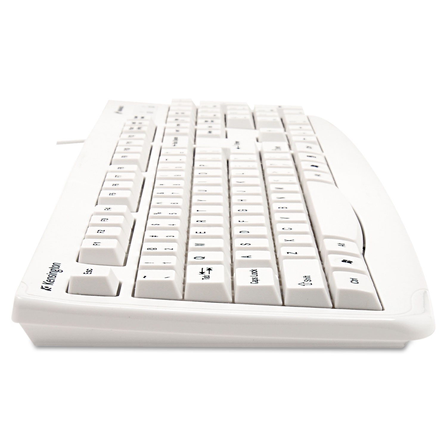Pro Fit USB Washable Keyboard, 104 Keys, White - 