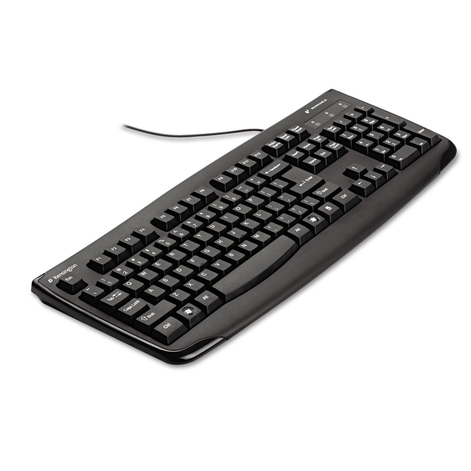 Pro Fit USB Washable Keyboard, 104 Keys, Black - 