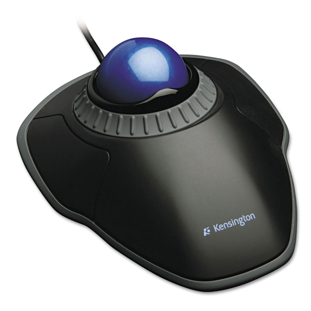 Orbit Trackball with Scroll Ring, USB 2.0, Left/Right Hand Use, Black/Blue - 