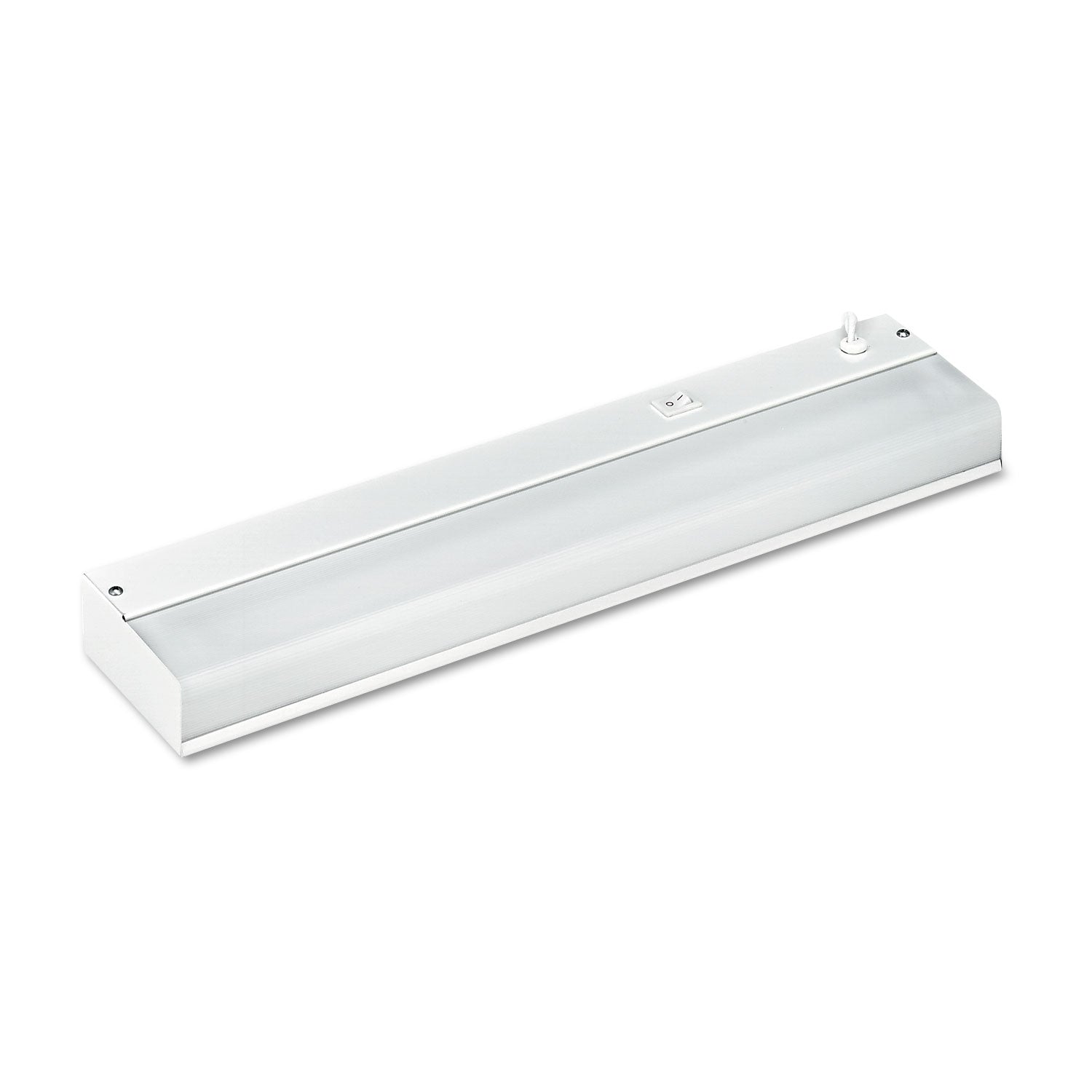 Low-Profile Under-Cabinet LED-Tube Light Fixture with (1) 9 W LED Tube, Steel Housing, 18.25" x 4" x 1.75", White - 