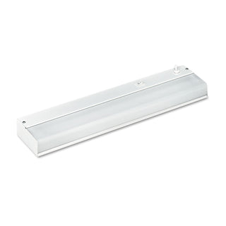 Low-Profile Under-Cabinet LED-Tube Light Fixture with (1) 9 W LED Tube, Steel Housing, 18.25" x 4" x 1.75", White