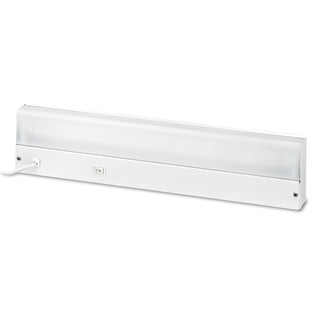 Low-Profile Under-Cabinet LED-Tube Light Fixture with (1) 9 W LED Tube, Steel Housing, 18.25" x 4" x 1.75", White - 