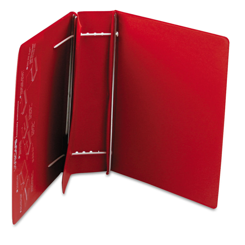 VariCap Expandable Binder, 2 Posts, 6" Capacity, 11 x 8.5, Red - 