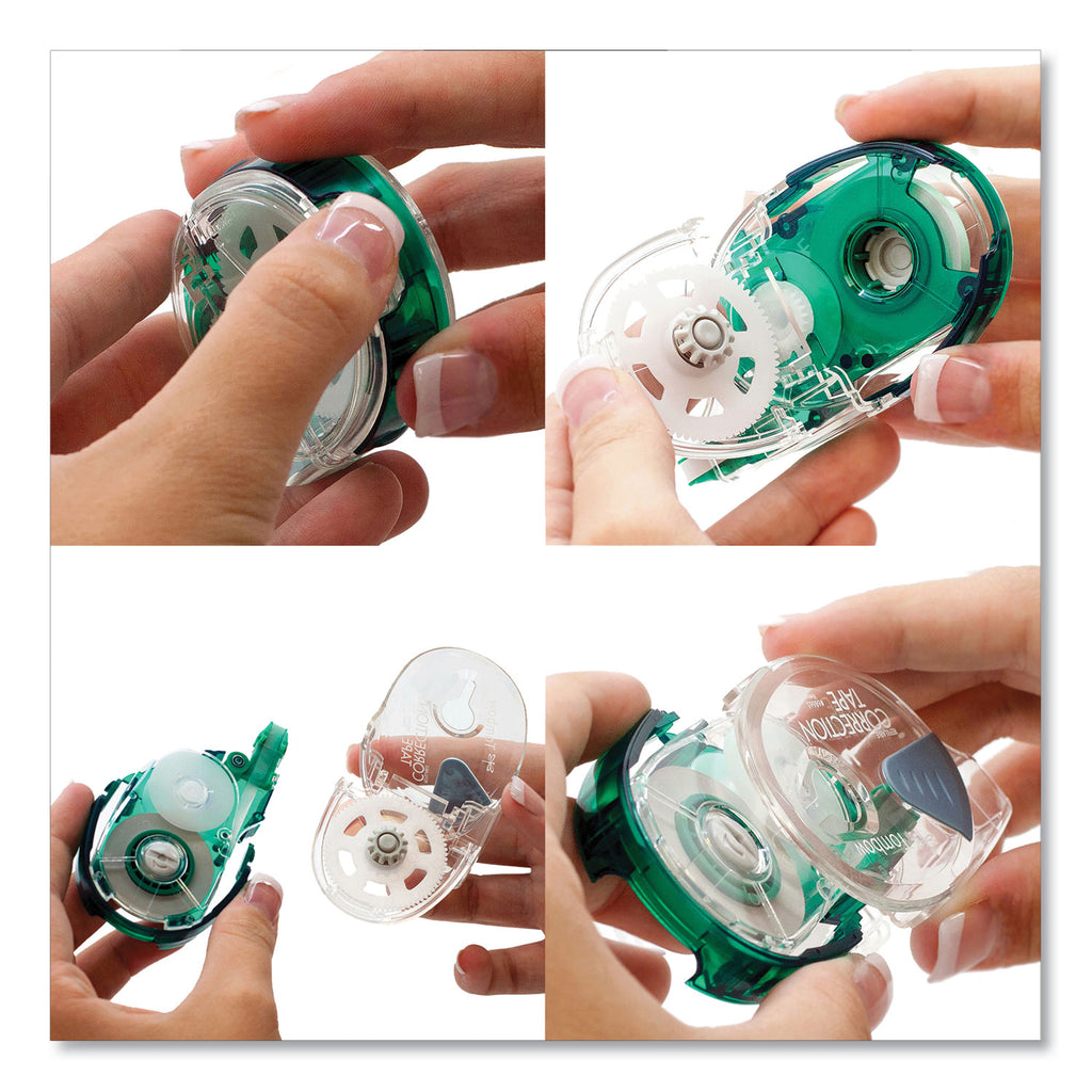 MONO Refillable Correction Tape, Clear Applicator, 0.17" x 472 - 