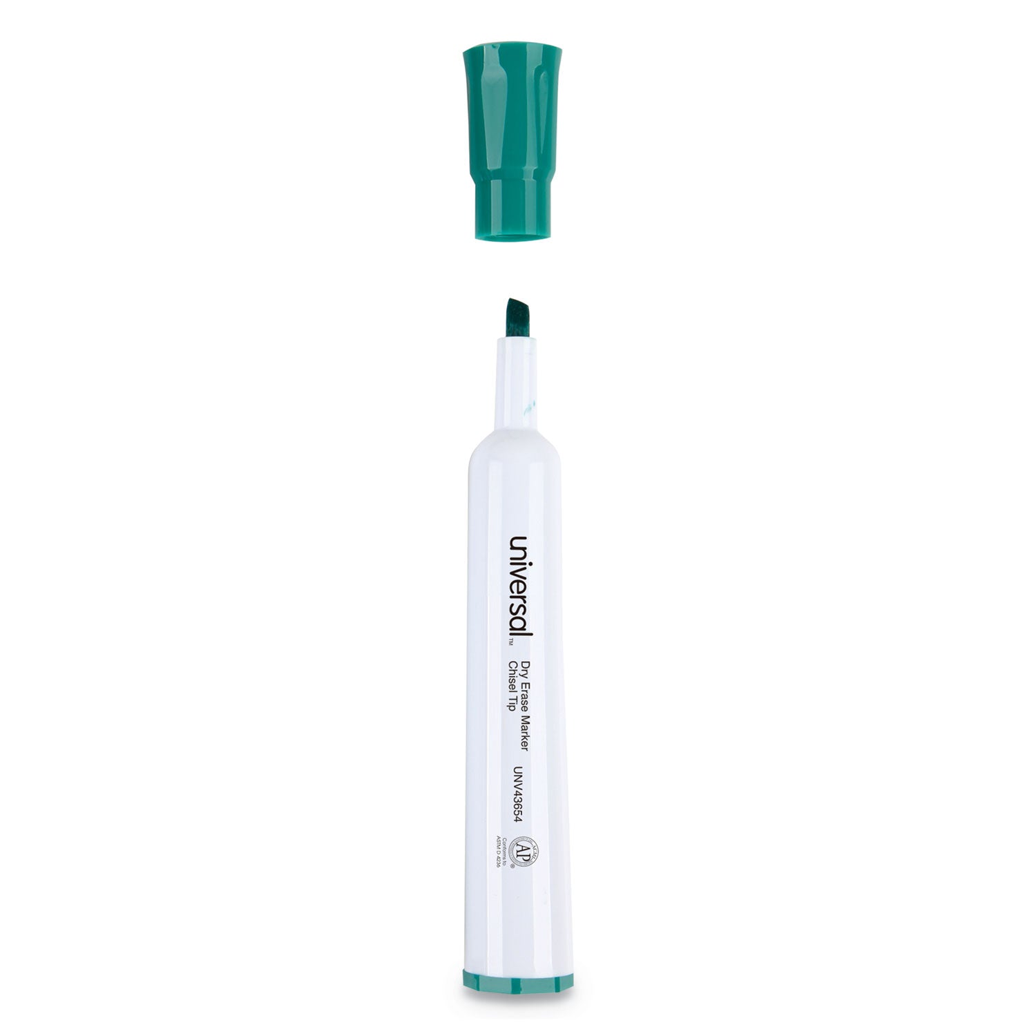 Dry Erase Marker, Broad Chisel Tip, Green, Dozen - 