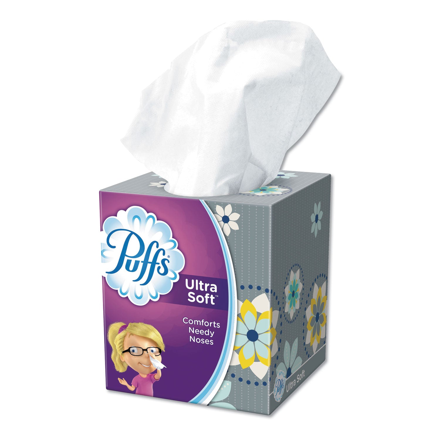 Ultra Soft Facial Tissue, 2-Ply, White, 56 Sheets/Box, 4 Boxes/Pack