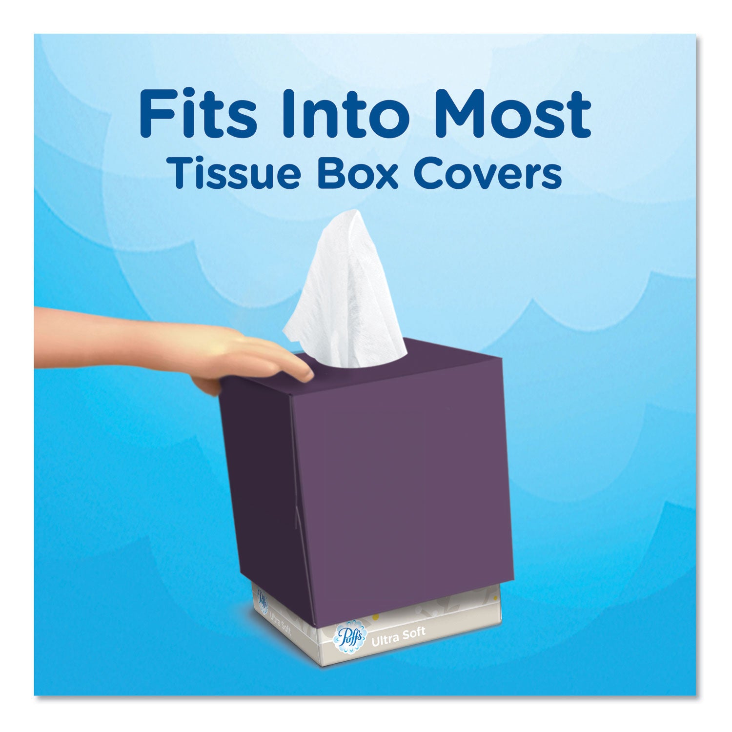 Ultra Soft Facial Tissue, 2-Ply, White, 56 Sheets/Box, 4 Boxes/Pack