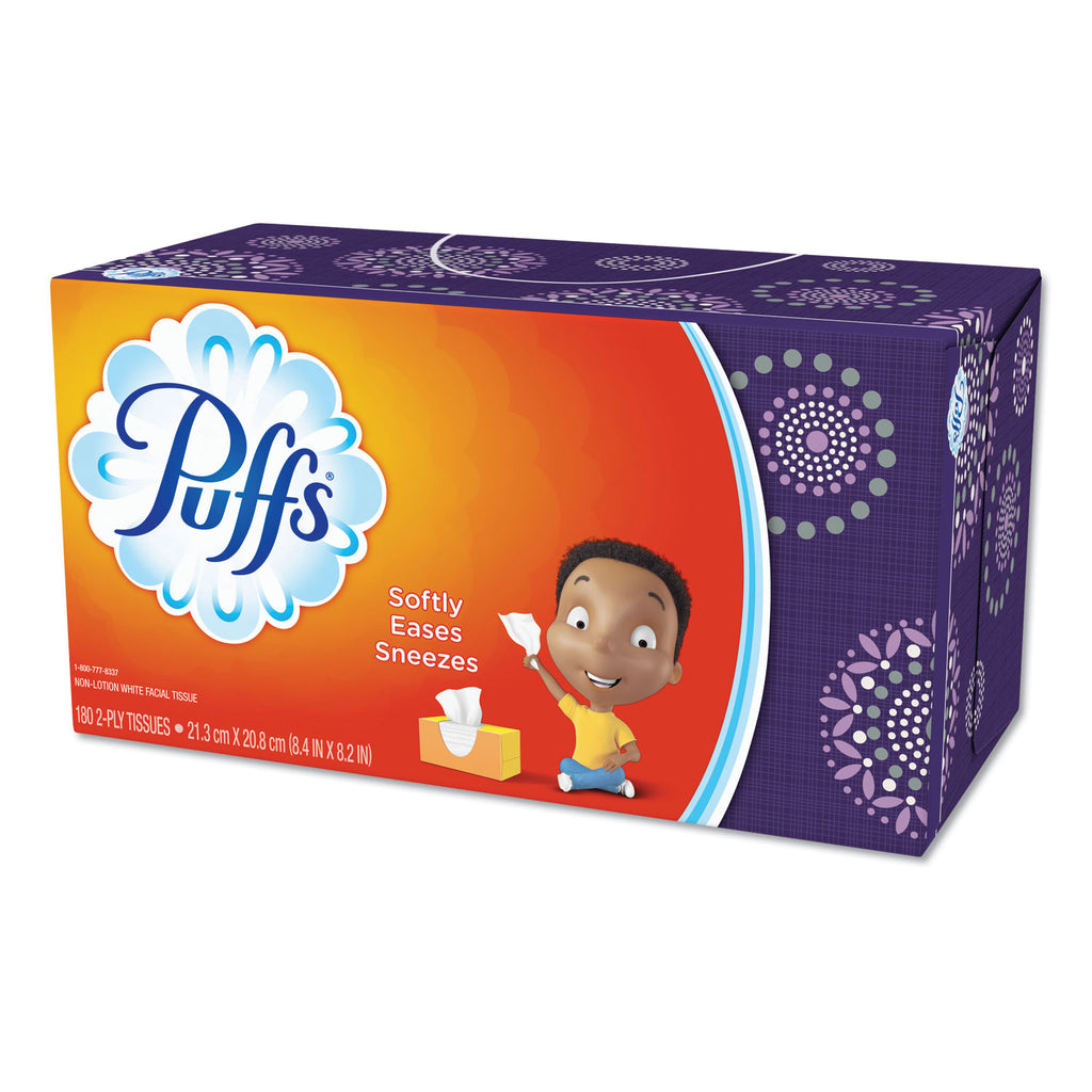 White Facial Tissue, 2-Ply, 180 Sheets/Box - 