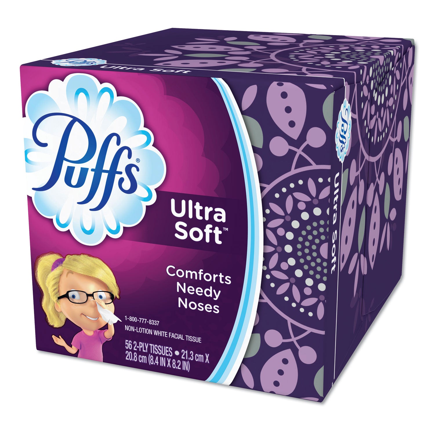 Ultra Soft Facial Tissue, 2-Ply, White, 56 Sheets/Box, 24 Boxes/Carton
