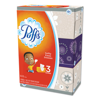 White Facial Tissue, 2-Ply, White, 180 Sheets/Box, 3 Boxes/Pack - 1