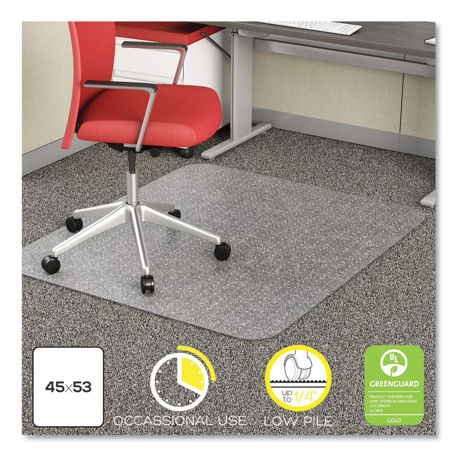 economat-occasional-use-chair-mat-for-low-pile-carpet-45-x-53-rectangular-clear_defcm11242com - 1
