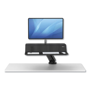 Lotus RT Sit-Stand Workstation, 48" x 30" x 42.2" to 49.2", Black