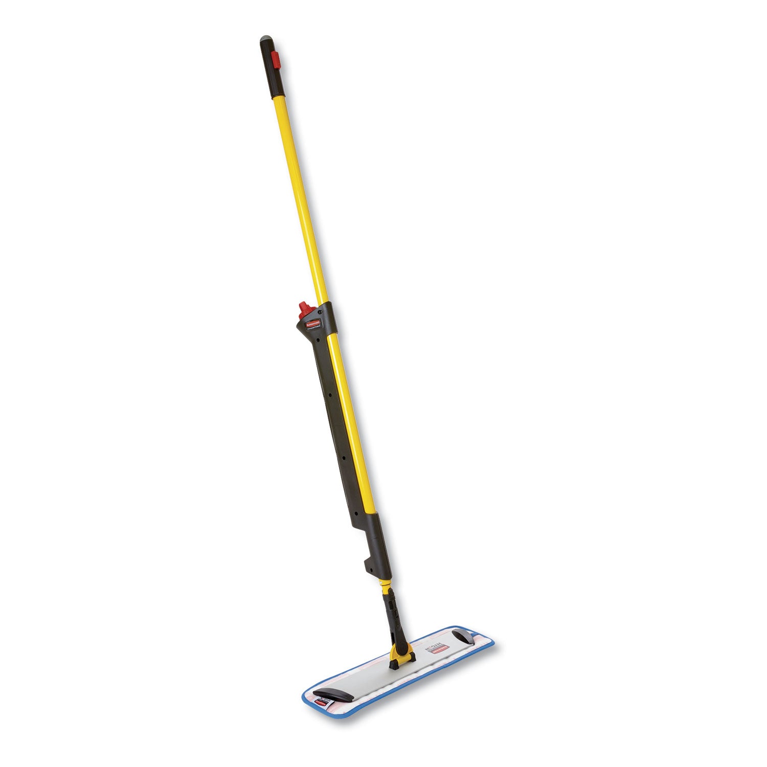 Pulse Microfiber Spray Mop System, 17" Wide Microfiber Head, 52" Yellow Plastic Handle - 