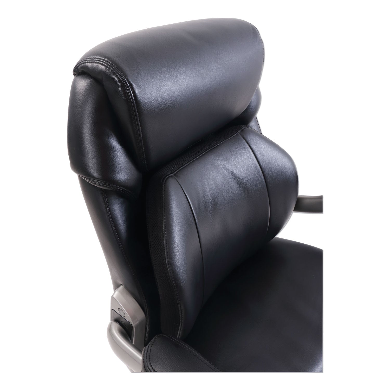Cosset Mid-Back Executive Chair, Supports Up to 275 lb, 18.5" to 21.5" Seat Height, Black Seat/Back, Slate Base