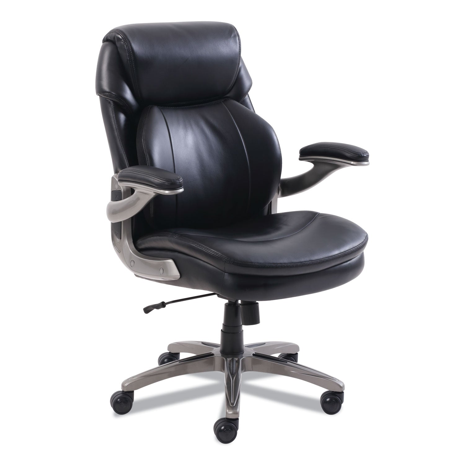 cosset-mid-back-executive-chair-supports-up-to-275-lb-185-to-215-seat-height-black-seat-back-slate-base_srj48966 - 1