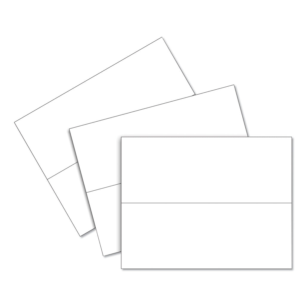 Scored Tent Cards, 4.25 x 11, White,1 Card/Sheet, 50 Sheets/Box - 