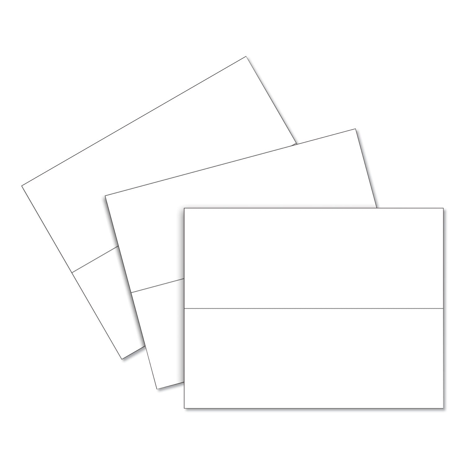 Scored Tent Cards, 4.25 x 11, White,1 Card/Sheet, 50 Sheets/Box - 