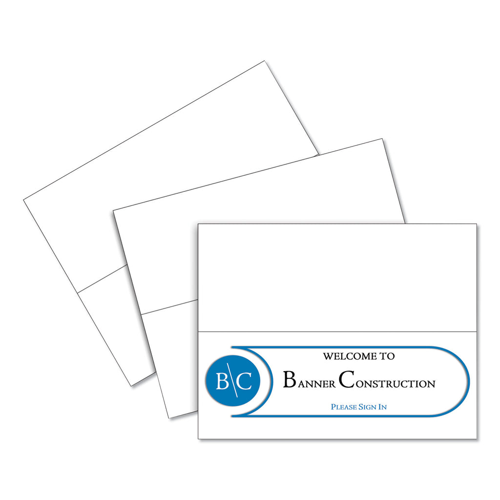 Scored Tent Cards, 4.25 x 11, White,1 Card/Sheet, 50 Sheets/Box - 