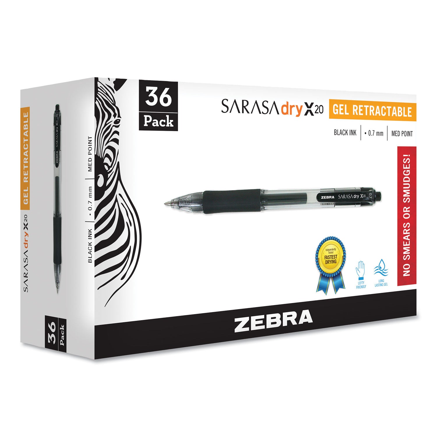 sarasa-dry-gel-x20-gel-pen-retractable-medium-07-mm-black-ink-clear-black-barrel-36-pack_zeb46136 - 2