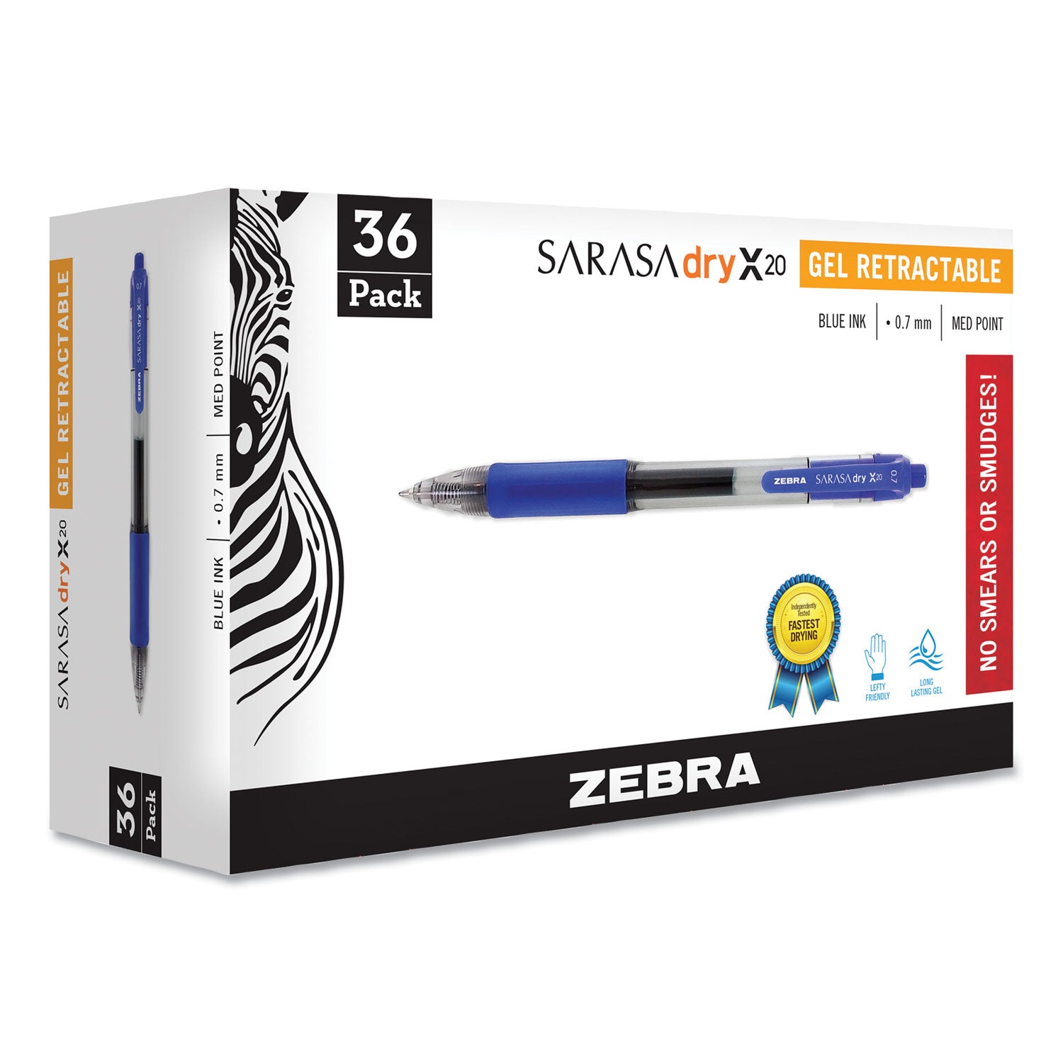 sarasa-dry-gel-x20-gel-pen-retractable-medium-07-mm-blue-ink-clear-blue-barrel-36-pack_zeb46236 - 2