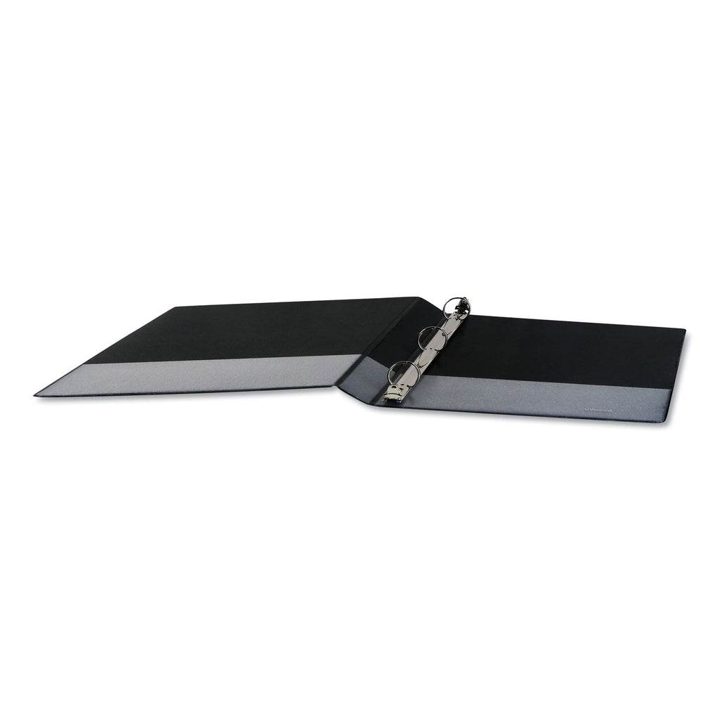 Deluxe Round Ring View Binder, 3 Rings, 1" Capacity, 11 x 8.5, Black - 