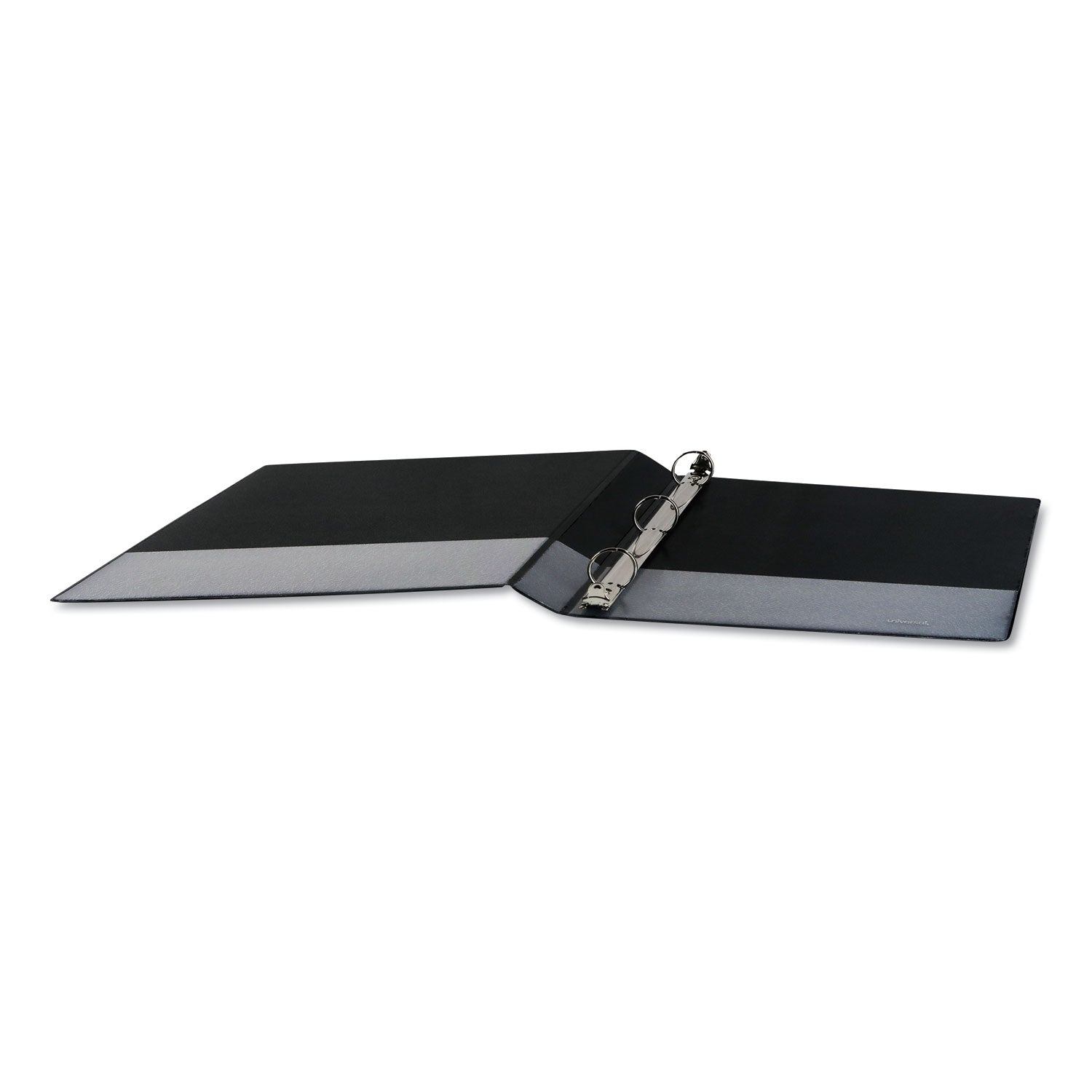 Deluxe Round Ring View Binder, 3 Rings, 1" Capacity, 11 x 8.5, Black - 