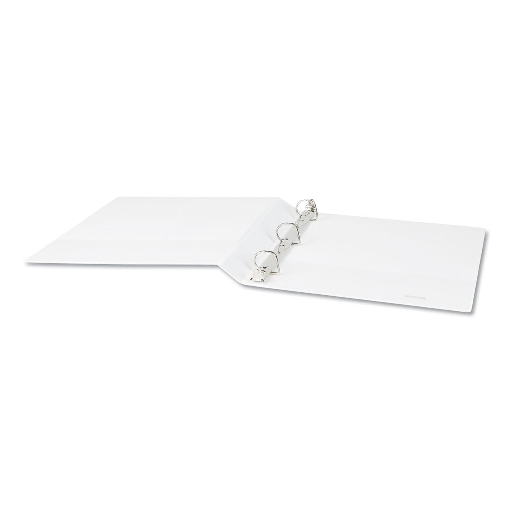Slant D-Ring View Binder, 3 Rings, 1" Capacity, 11 x 8.5, White, 4/Pack