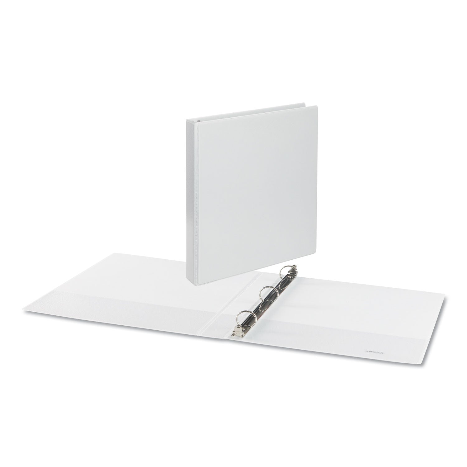 Deluxe Round Ring View Binder, 3 Rings, 1" Capacity, 11 x 8.5, White - 