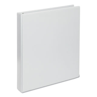 Deluxe Round Ring View Binder, 3 Rings, 1" Capacity, 11 x 8.5, White - 